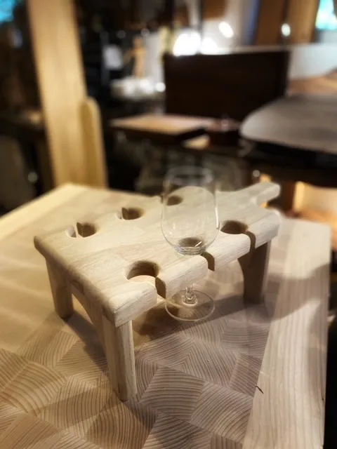 Support en bois pour le service de 6 verres