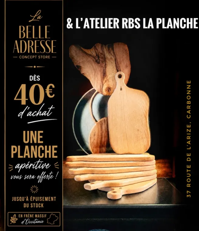 Magasin de planche à découper en bois massif artisanale à Toulouse, Toulouse, Atelier RBS La Planche